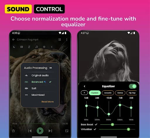 Night Video Player – voice amp - screenshot 3