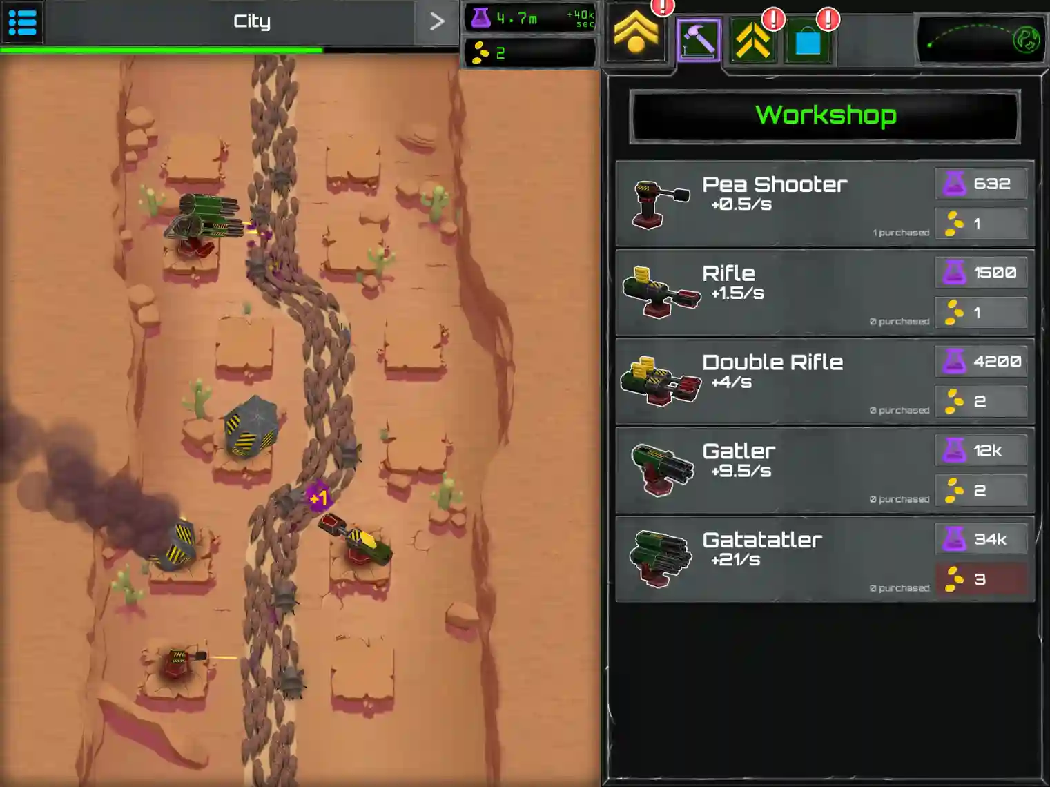 Turret Fusion Idle Clicker - screenshot 1