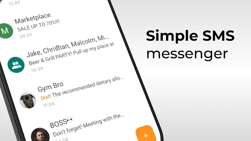 Simple SMS Messenger - screenshot 1
