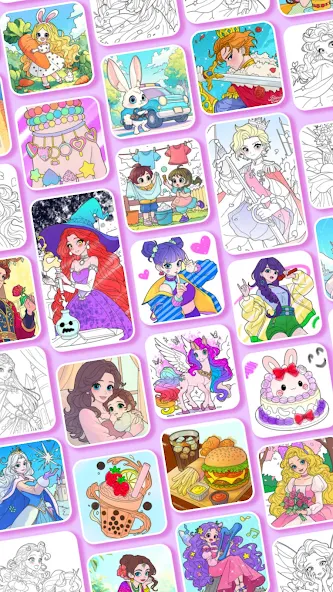 Princess Game Fantasy Coloring - screenshot 1