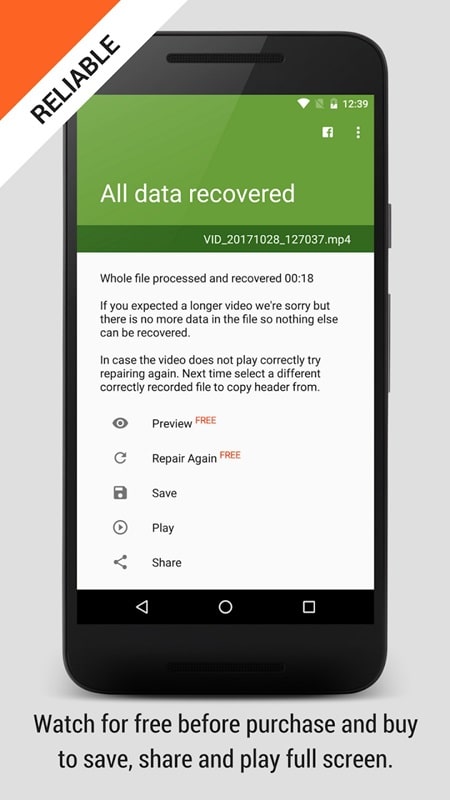 MP4Fix Video Repair Tool APK - screenshot 2