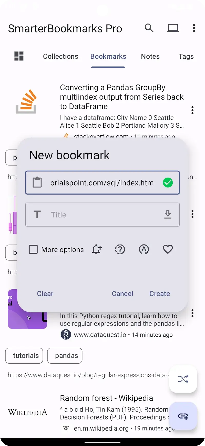 Smarter Bookmarks - screenshot 2