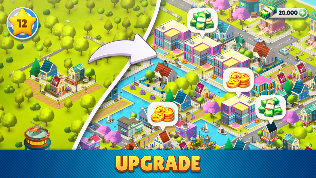 Cozy Town: City Building Game - screenshot 1