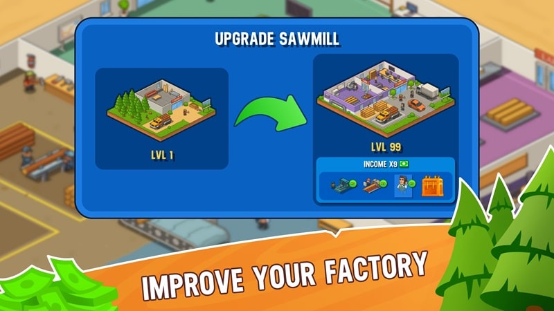 Lumber Inc Tycoon APK - screenshot 2