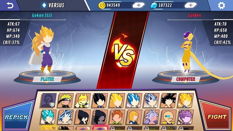 Stick Shadow Fighter Warriors - screenshot 4