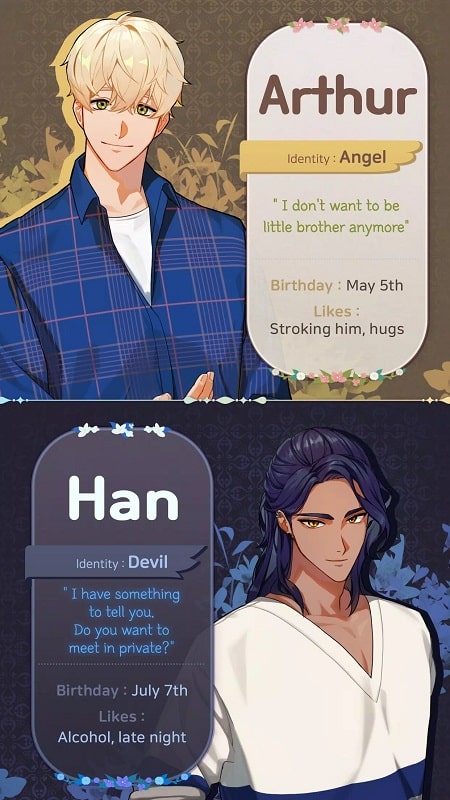 Devil Kiss Romance otome game APK - screenshot 1