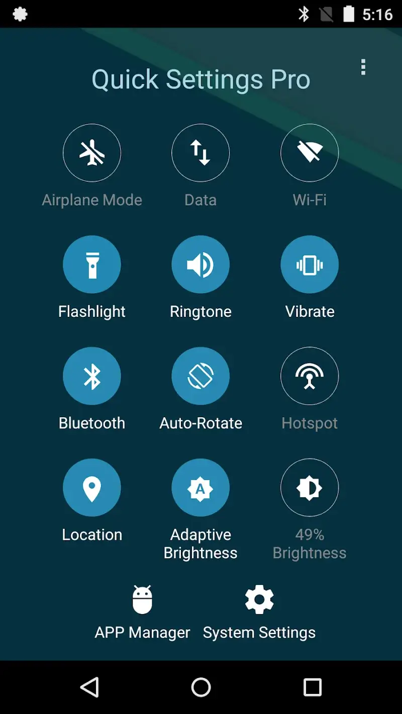 Quick Settings Pro - screenshot 1