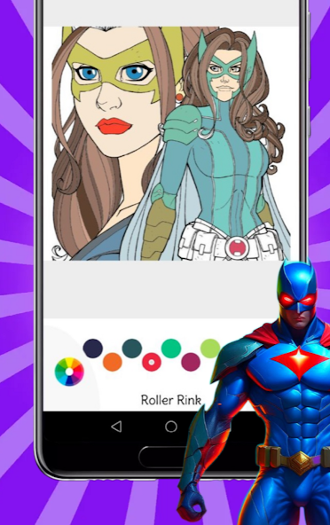 Super Heroes and Villains Coloring Book - screenshot 1