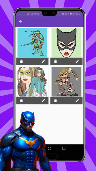 Super Heroes and Villains Coloring Book - screenshot 4