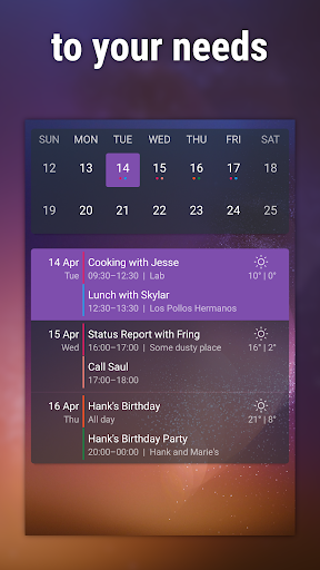 Event Flow Calendar Widget - screenshot 6