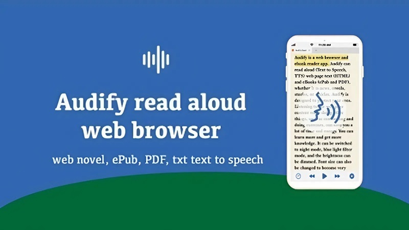 Audify read aloud web browser APK MOD APK icon
