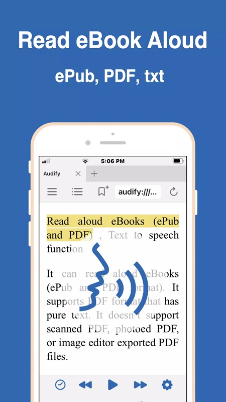 Audify read aloud web browser APK - screenshot 2