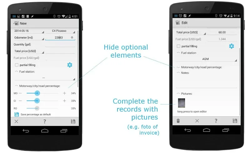 Car-costs and fuel log PRO - screenshot 3