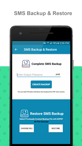 E2PDF SMS Call Backup Restore - screenshot 2