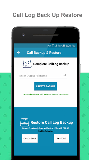 E2PDF SMS Call Backup Restore - screenshot 3