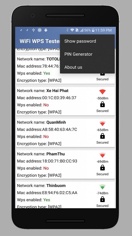 Wps Wpa Tester APK - screenshot 4