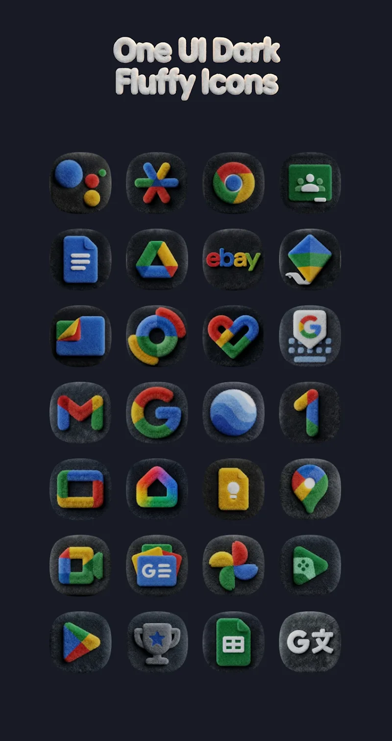 OneUi Dark Fluffy Icons v3.5.0 APK (Full Version) - screenshot 1