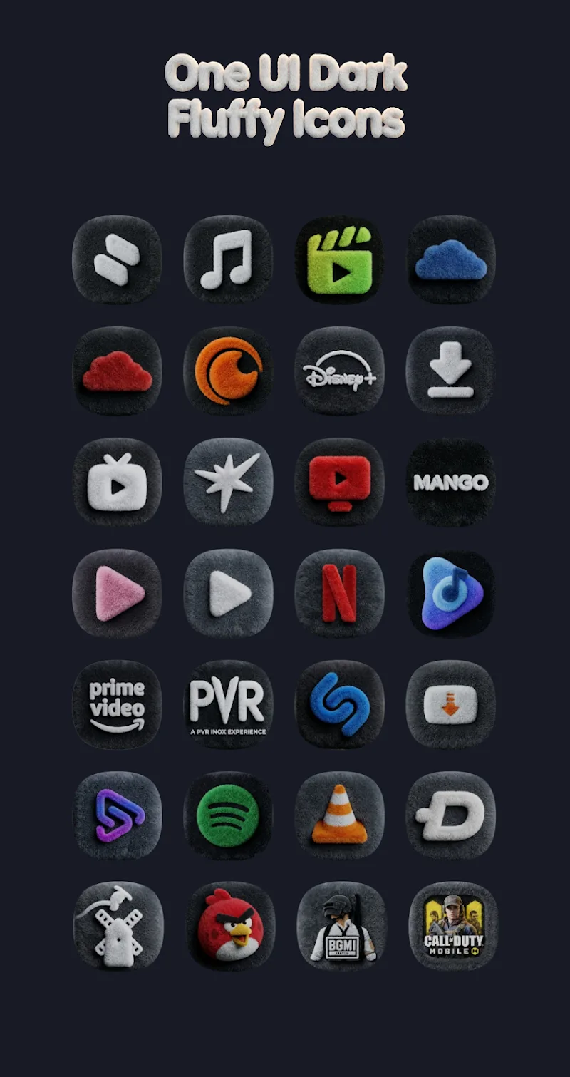 OneUi Dark Fluffy Icons v3.5.0 APK (Full Version) - screenshot 2
