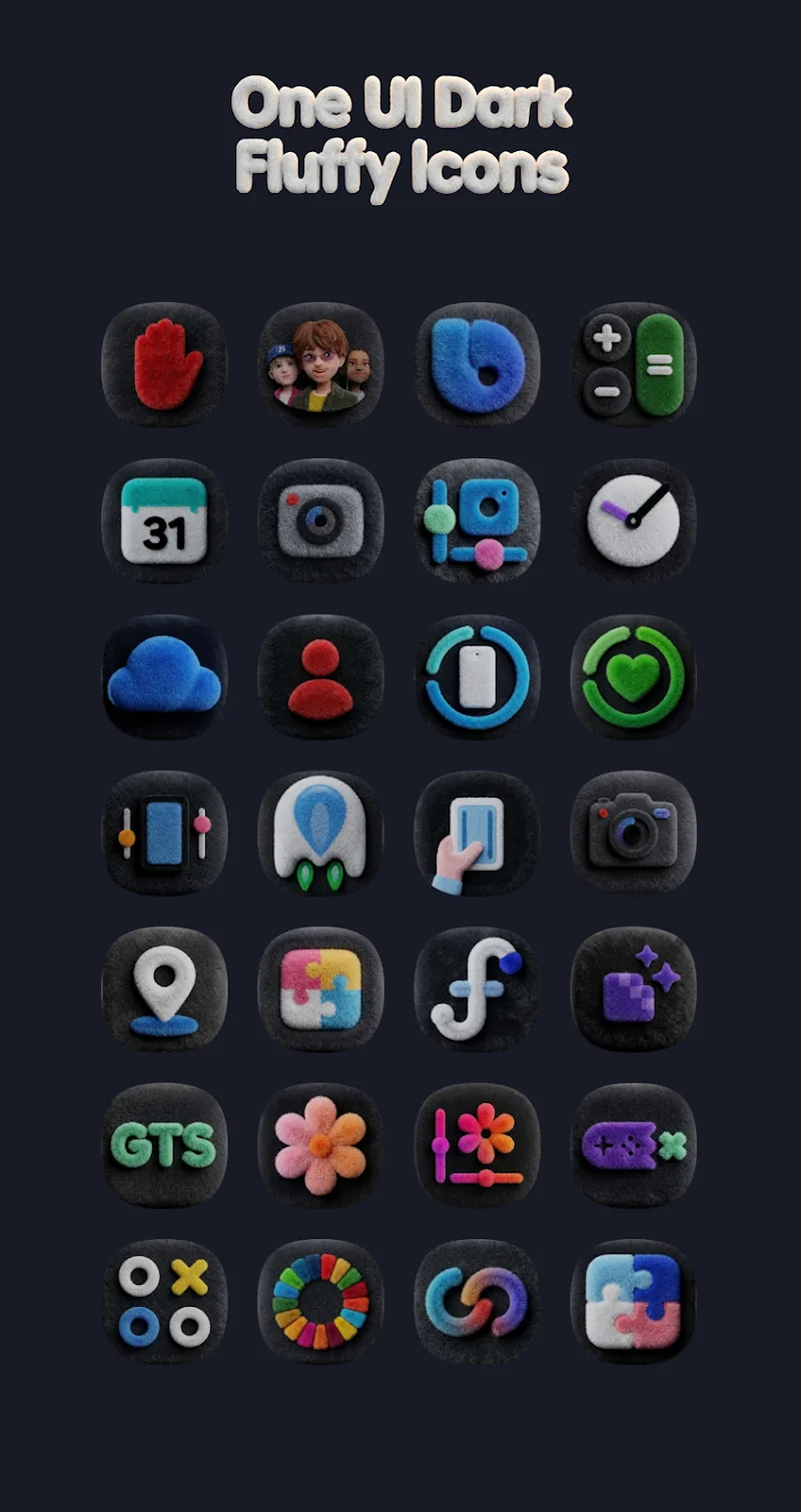 OneUi Dark Fluffy Icons v3.5.0 APK (Full Version) - screenshot 3