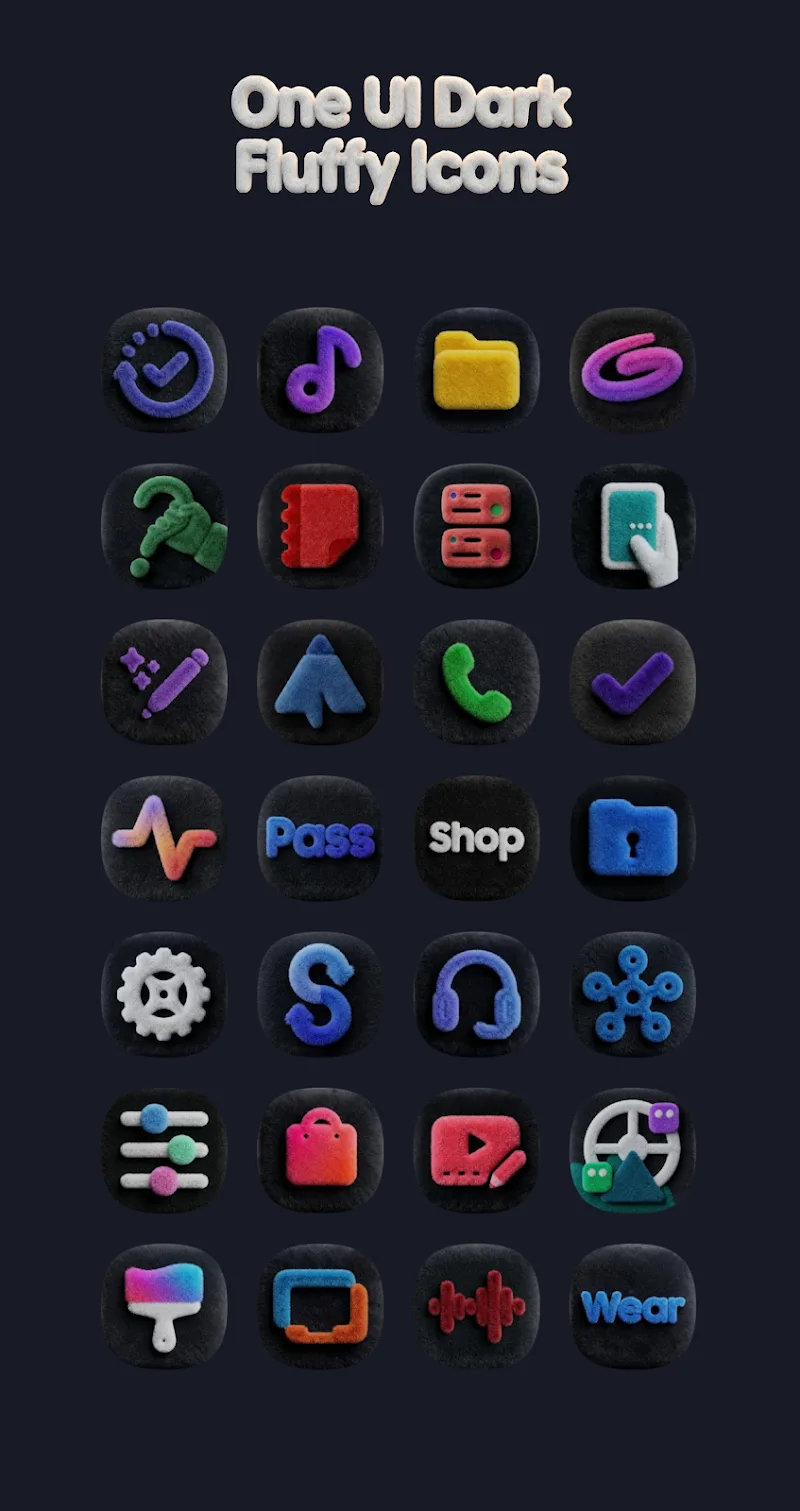 OneUi Dark Fluffy Icons v3.5.0 APK (Full Version) - screenshot 4