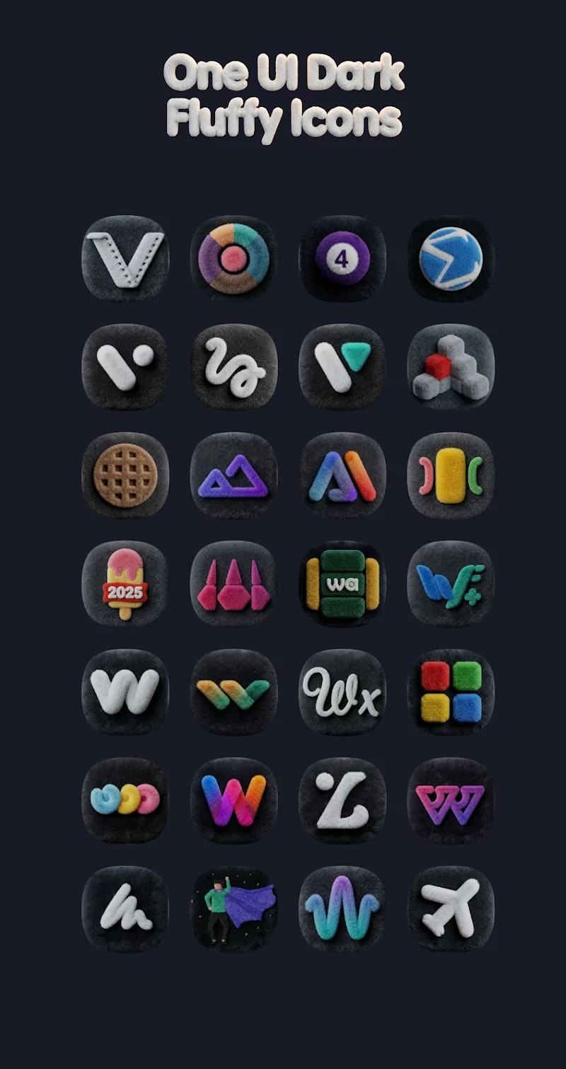 OneUi Dark Fluffy Icons v3.5.0 APK (Full Version) - screenshot 5