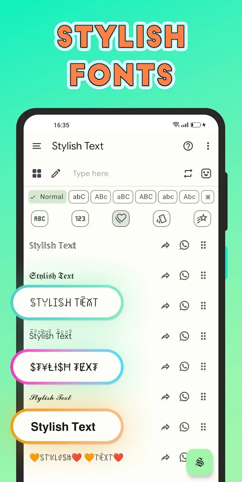 Stylish Text - Fonts Keyboard - screenshot 2