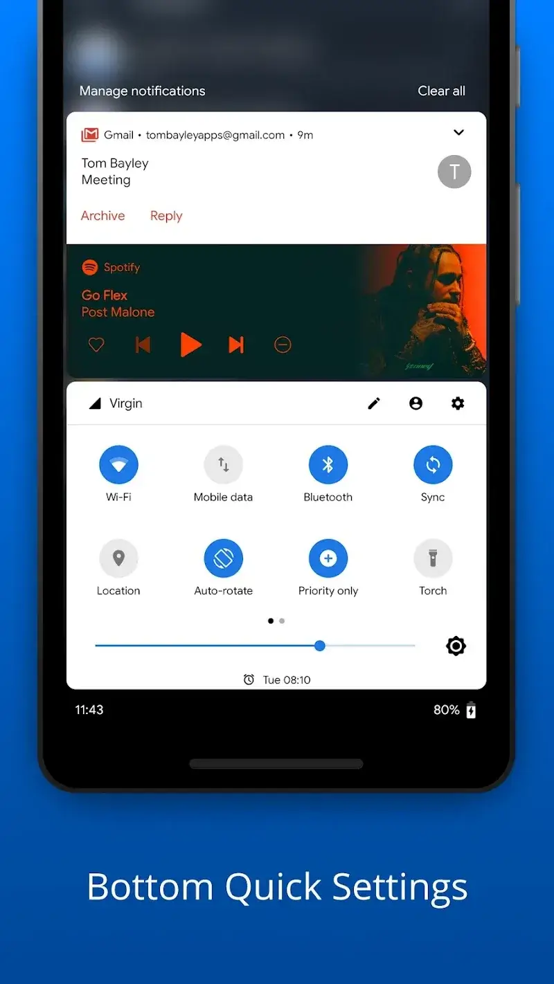 Bottom Quick Settings - screenshot 1