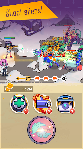 Kawaii Guns: Merge & Shoot - screenshot 1