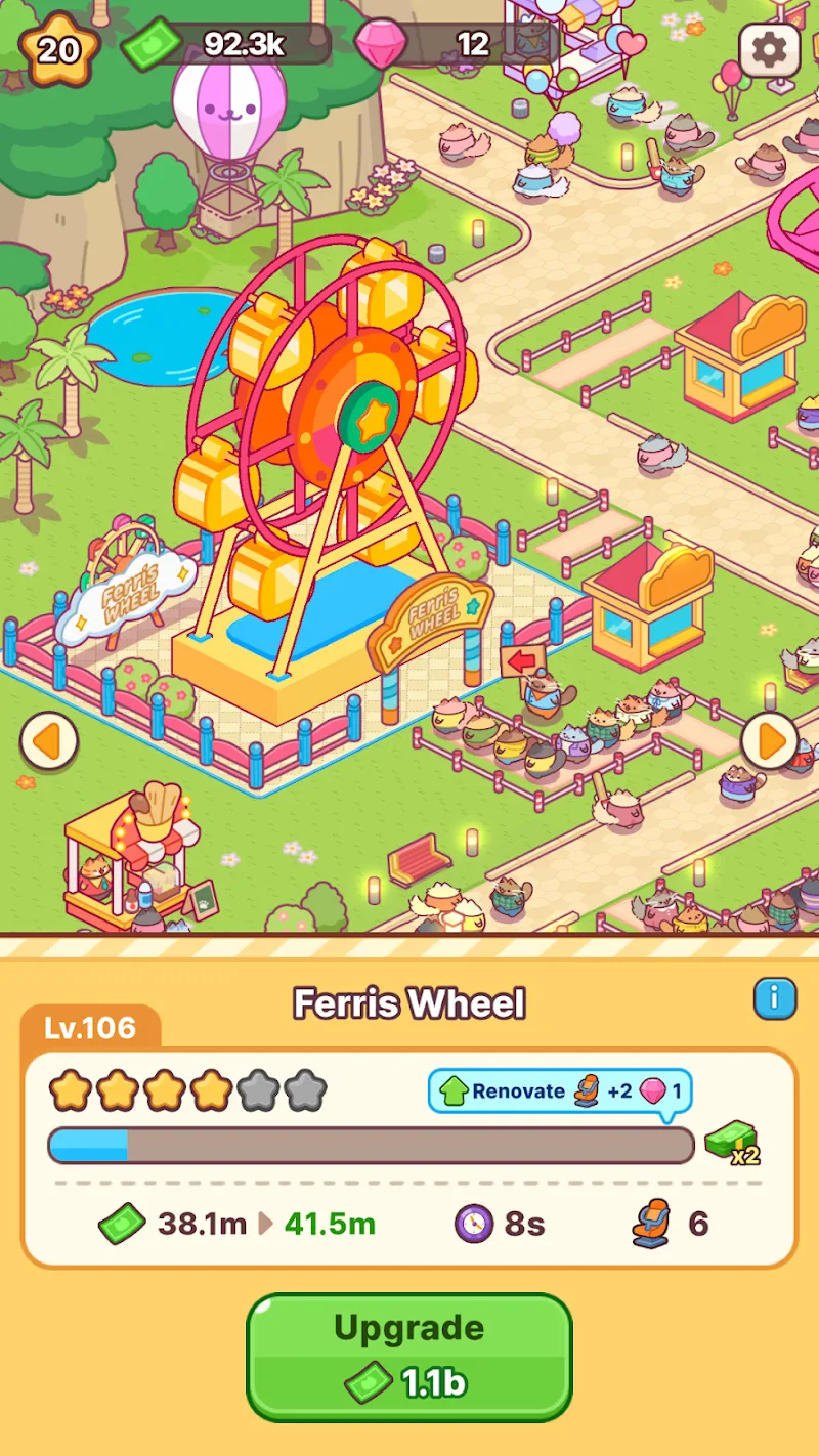 Cat Theme Park  Cute Tycoon - screenshot 3