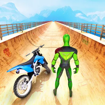 Superhero Bike Stunt GT Racing - Mega Ramp Games MOD APK icon