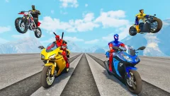 Superhero Bike Stunt GT Racing - Mega Ramp Games - screenshot 3