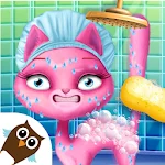 Cat Hair Salon Birthday Party - Virtual Kitty Care MOD APK icon