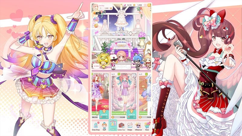 Eve Shop Dress Up Anime Game APK - screenshot 3