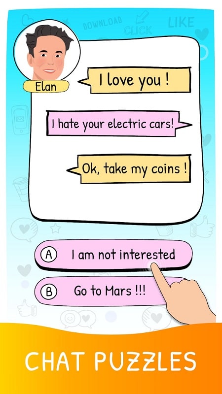 Who is 2 Brain Puzzle &amp; Chats APK - screenshot 1