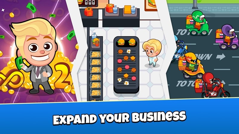 Idle Food Delivery Tycoon APK - screenshot 4