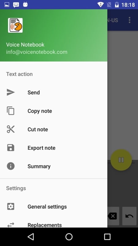Voice Notebook speech to text APK - screenshot 2