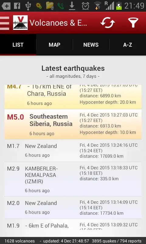Volcanoes & Earthquakes - screenshot 2