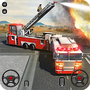 Fire Truck Driving School: 911 Emergency Response MOD APK icon