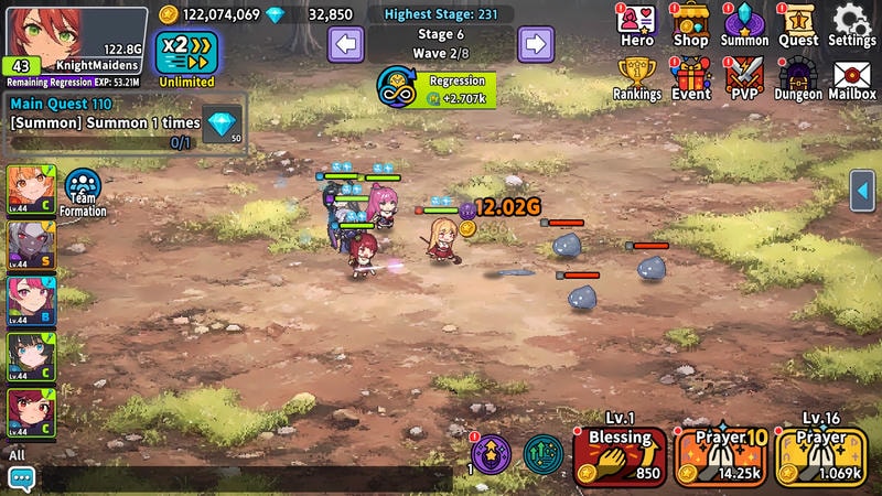 Knight Maidens Idle RPG APK - screenshot 1