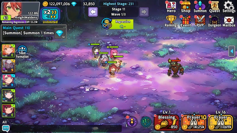 Knight Maidens Idle RPG APK - screenshot 2