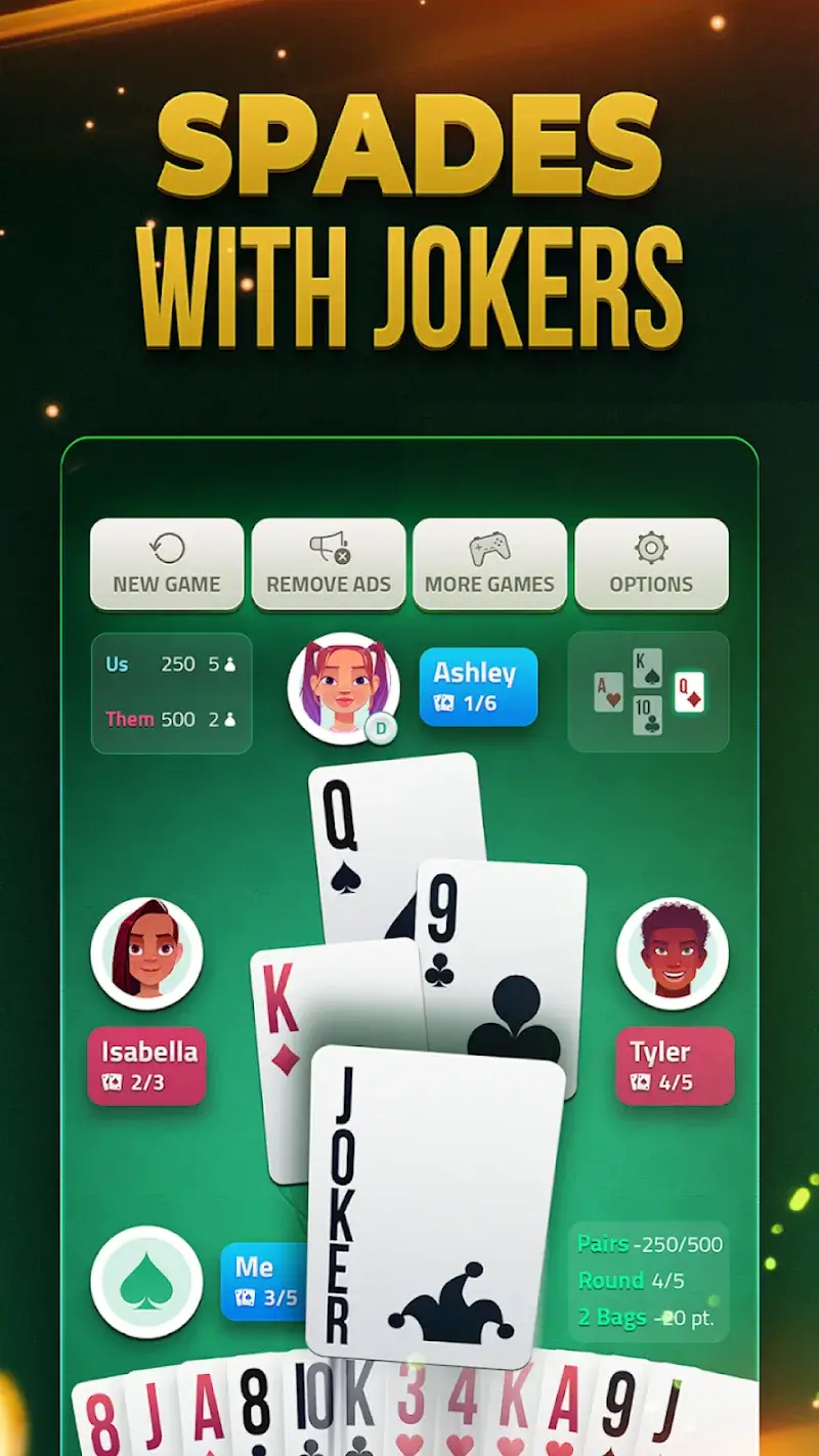 Spades Offline Card Game - screenshot 4