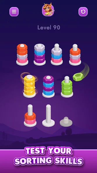 Nut Sort: Color Sorting Game - screenshot 4