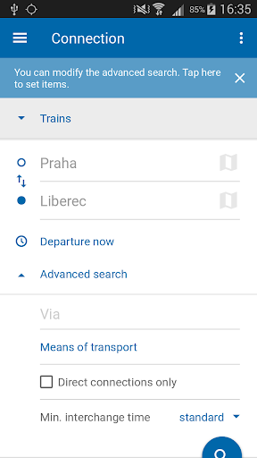 Czech Public Transport IDOS - screenshot 1