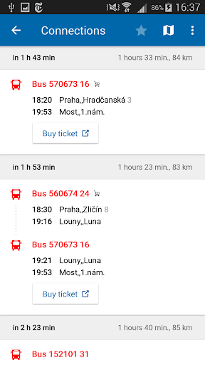 Czech Public Transport IDOS - screenshot 6