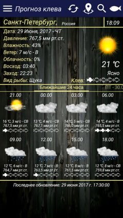 Fishing forecast - screenshot 1