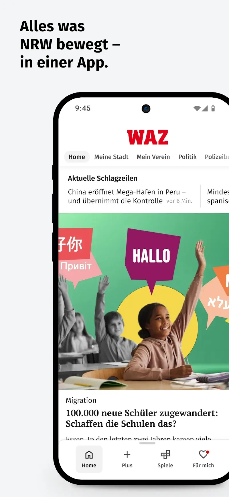 WAZ News - screenshot 1