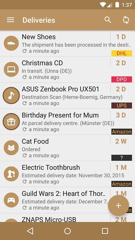 Deliveries Package Tracker APK - screenshot 1