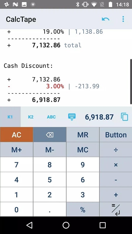 CalcTape APK - screenshot 1