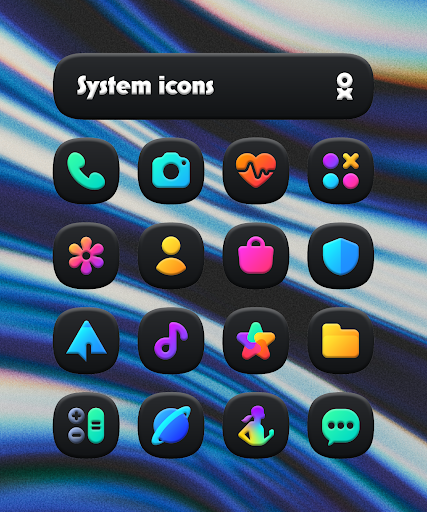 One UI 3D Dark Icon Pack - screenshot 2