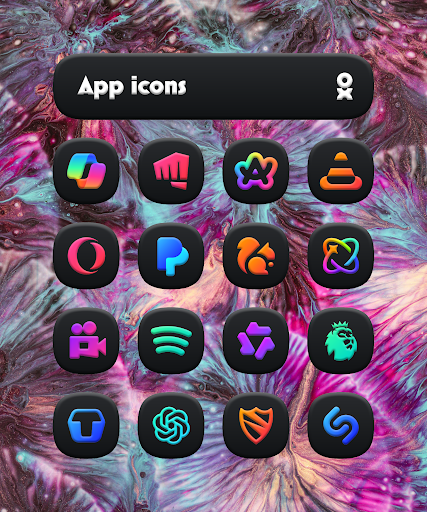 One UI 3D Dark Icon Pack - screenshot 4
